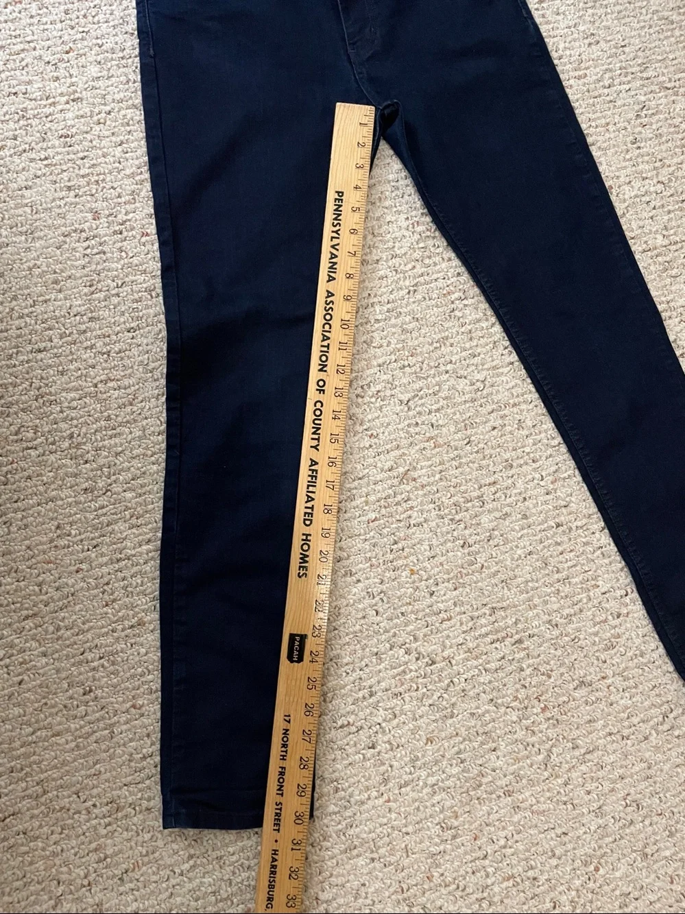 Herencia Argentina men’s designer jeans, dark blue, straight leg, 34 x 30